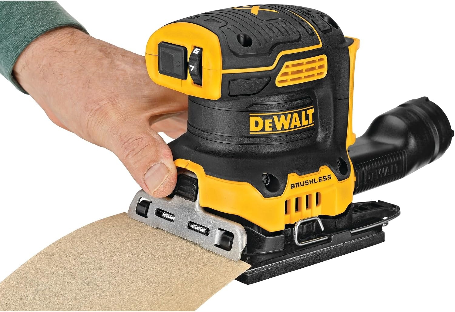 image:imageDEWALT 20V MAX XR Brushless Cordless 14 Sheet Variable Speed Sander Tool Only DCW200BSander Only