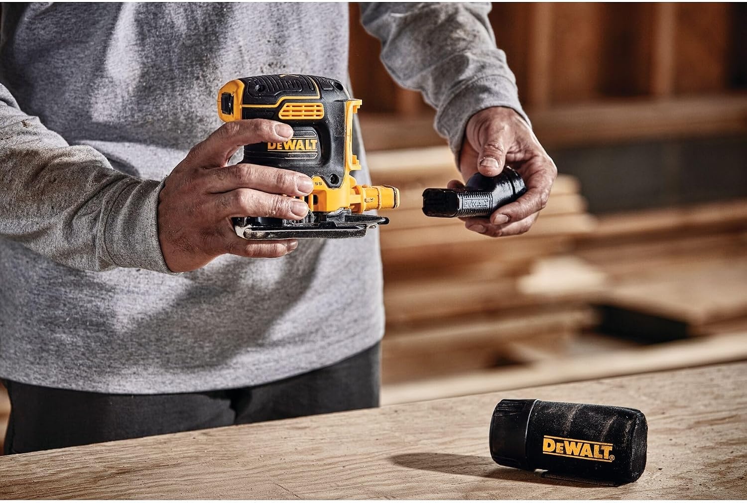 image:imageDEWALT 20V MAX XR Brushless Cordless 14 Sheet Variable Speed Sander Tool Only DCW200BSander Only