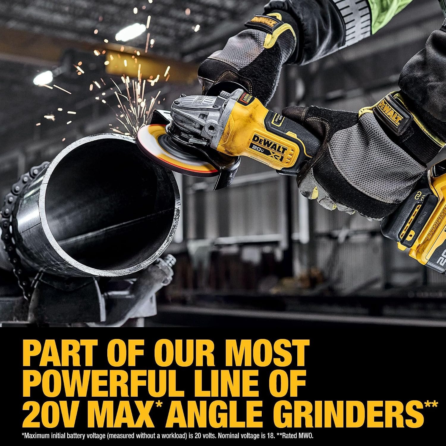 image:imageDEWALT 20V MAX XR Brushless Cordless 412 in 5 in Angle Grinder Kit with XR POWERPACK DCG410WW1
