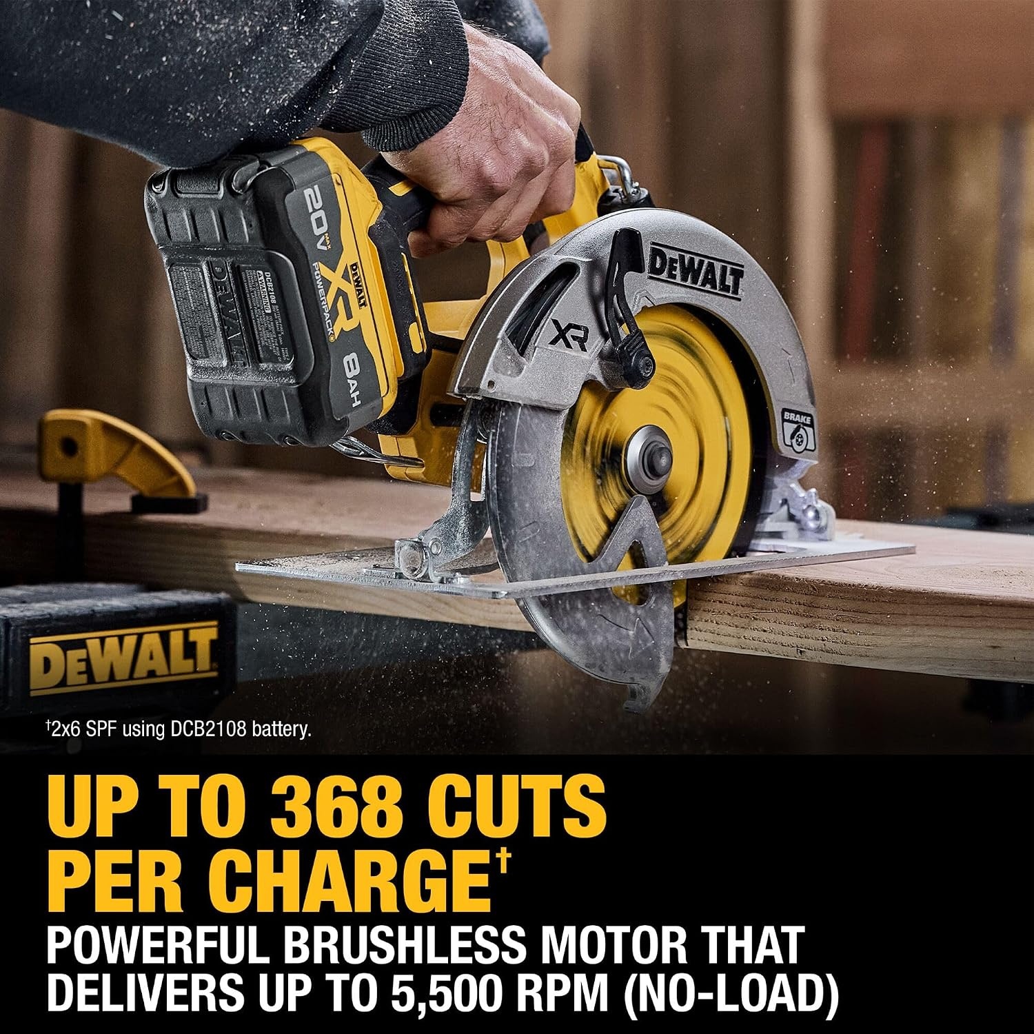 image:imageDEWALT 20V MAX XR Brushless Cordless 714 in Circular Saw Kit with Battery and Charger DCS590WW120V MAX XR