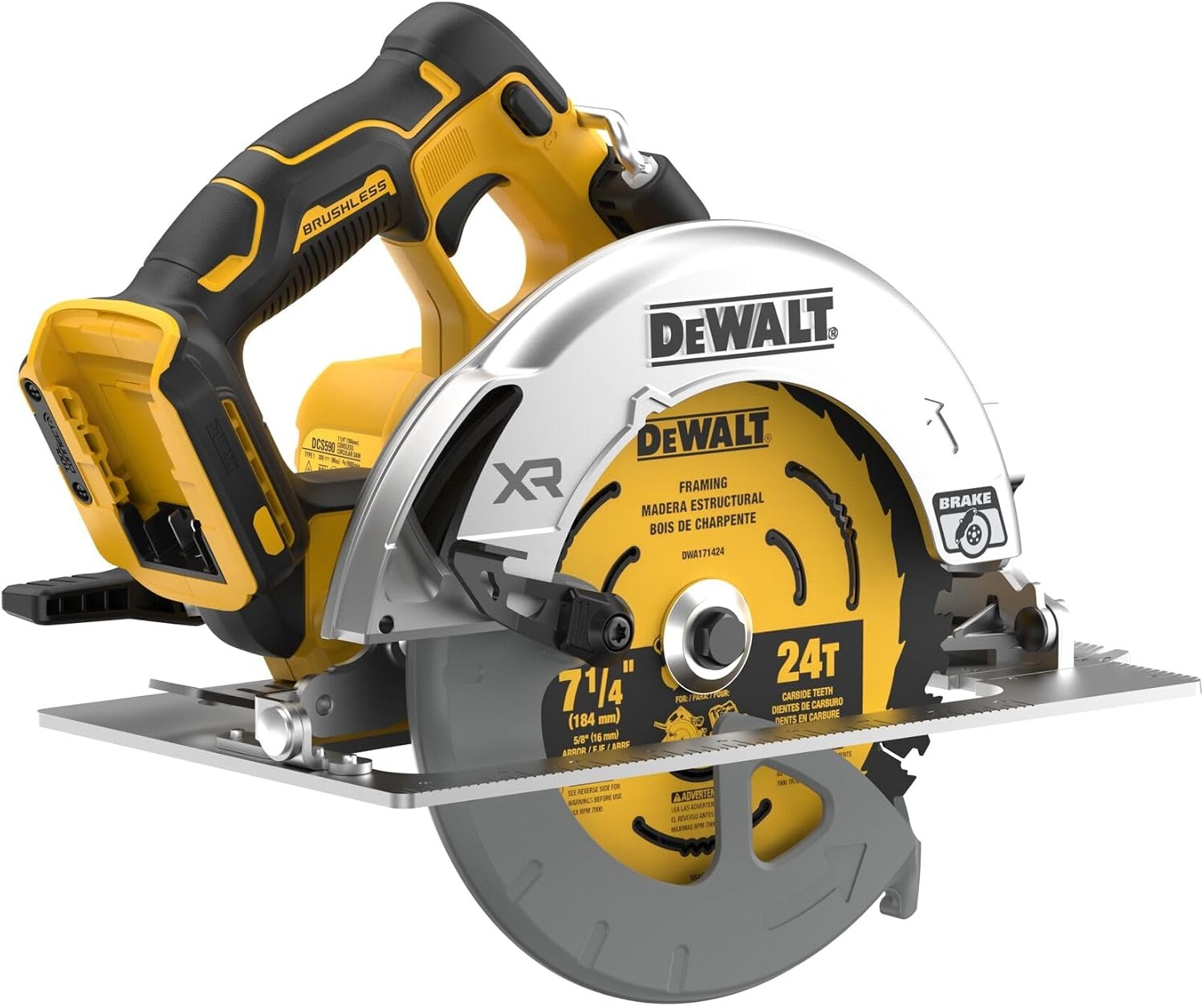 image:imageDEWALT 20V MAX XR Brushless Cordless 714 in Circular Saw Tool Only DCS590B
