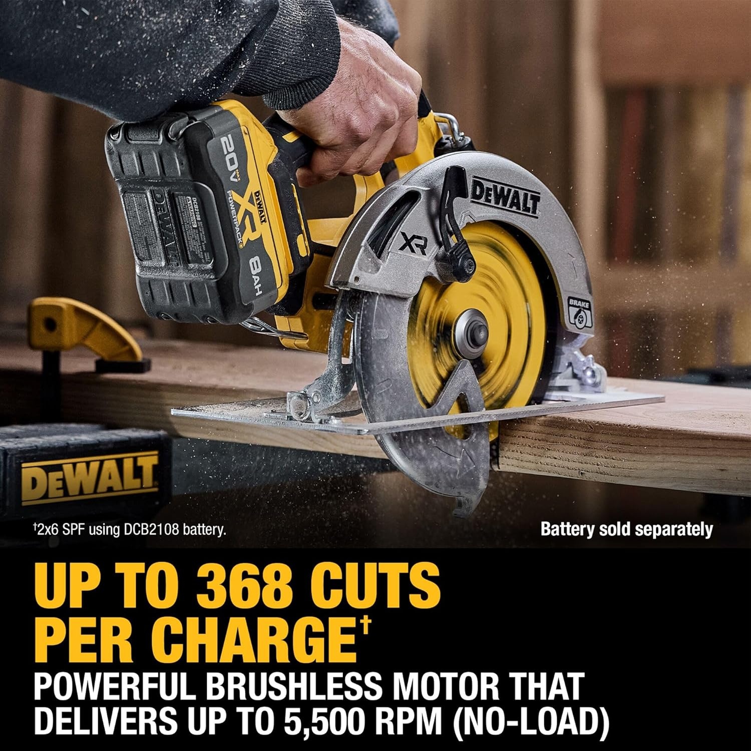 image:imageDEWALT 20V MAX XR Brushless Cordless 714 in Circular Saw Tool Only DCS590B