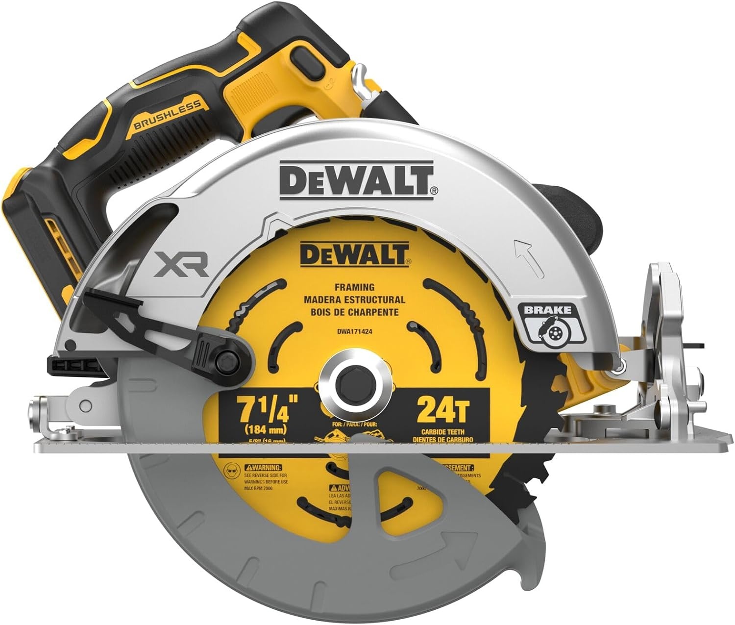 image:imageDEWALT 20V MAX XR Brushless Cordless 714 in Circular Saw Tool Only DCS590B
