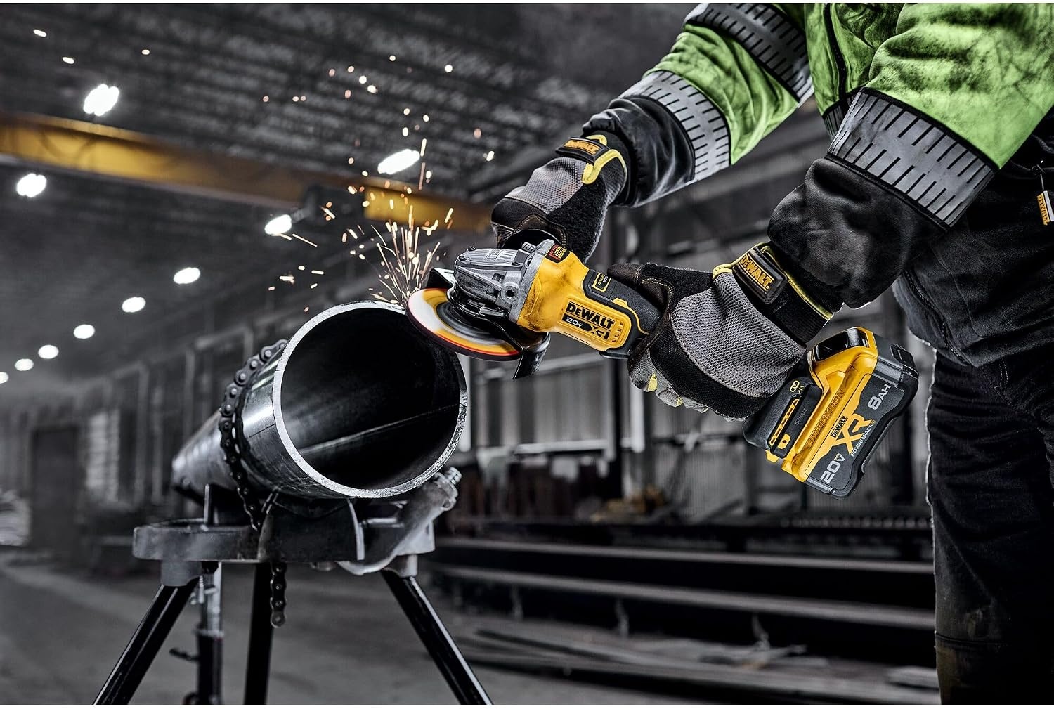 image:imageDEWALT 20V MAX XR Brushless Cordless Angle Grinder 412 in 5 in Variable Speed AntiRotation Paddle Switch Tool Only DCG410VSB