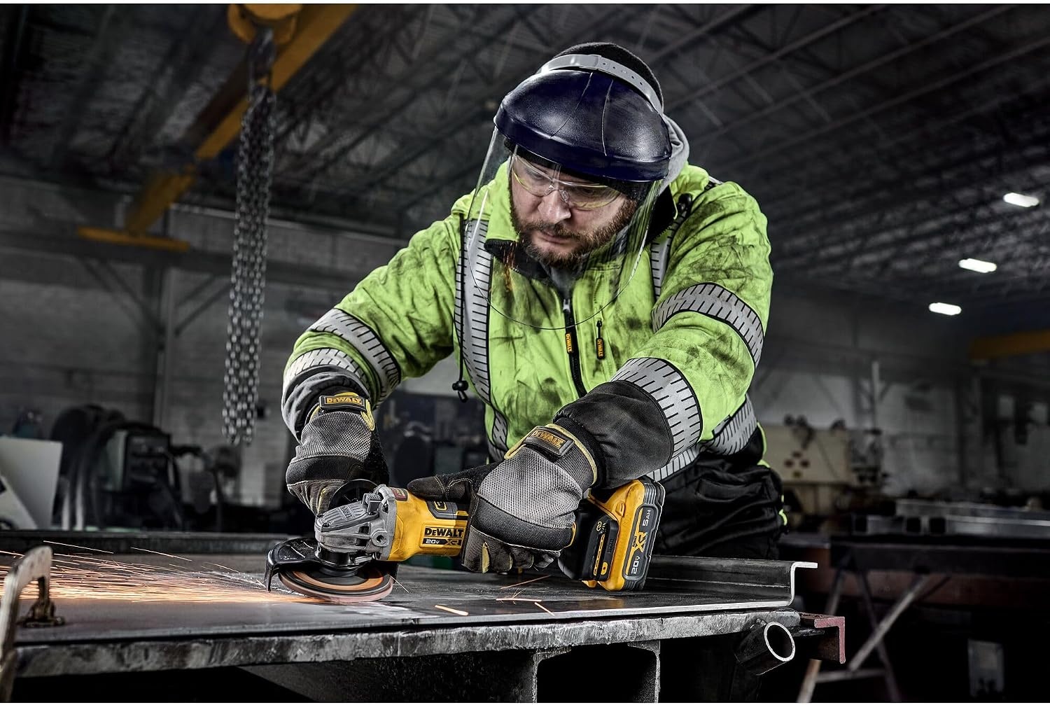 image:imageDEWALT 20V MAX XR Brushless Cordless Angle Grinder 412 in 5 in Variable Speed AntiRotation Paddle Switch Tool Only DCG410VSB