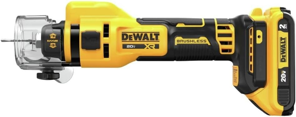 image:imageDEWALT 20V MAX XR Brushless Drywall CutOut Tool Tool Only DCE555BKit with 2 Batteries