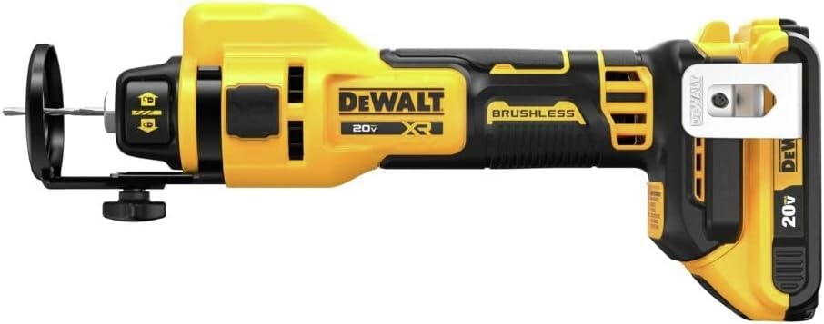 image:imageDEWALT 20V MAX XR Brushless Drywall CutOut Tool Tool Only DCE555BKit with 2 Batteries