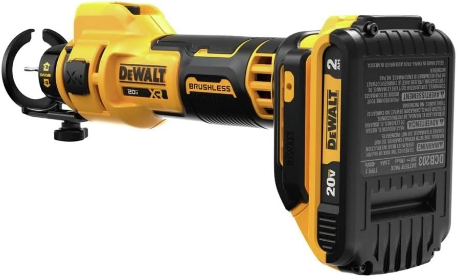 image:imageDEWALT 20V MAX XR Brushless Drywall CutOut Tool Tool Only DCE555BKit with 2 Batteries
