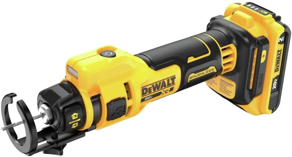 image:imageDEWALT 20V MAX XR Brushless Drywall CutOut Tool Tool Only DCE555BKit with 2 Batteries