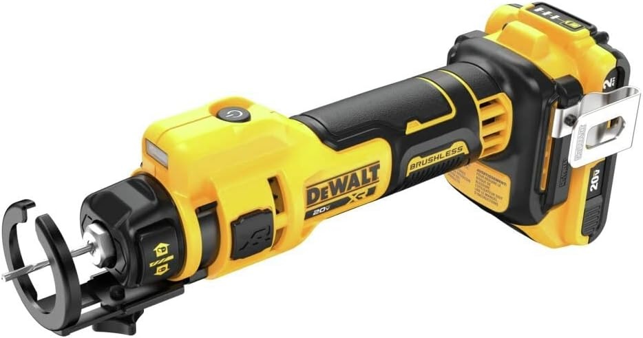 image:imageDEWALT 20V MAX XR Brushless Drywall CutOut Tool Tool Only DCE555BKit with 2 Batteries