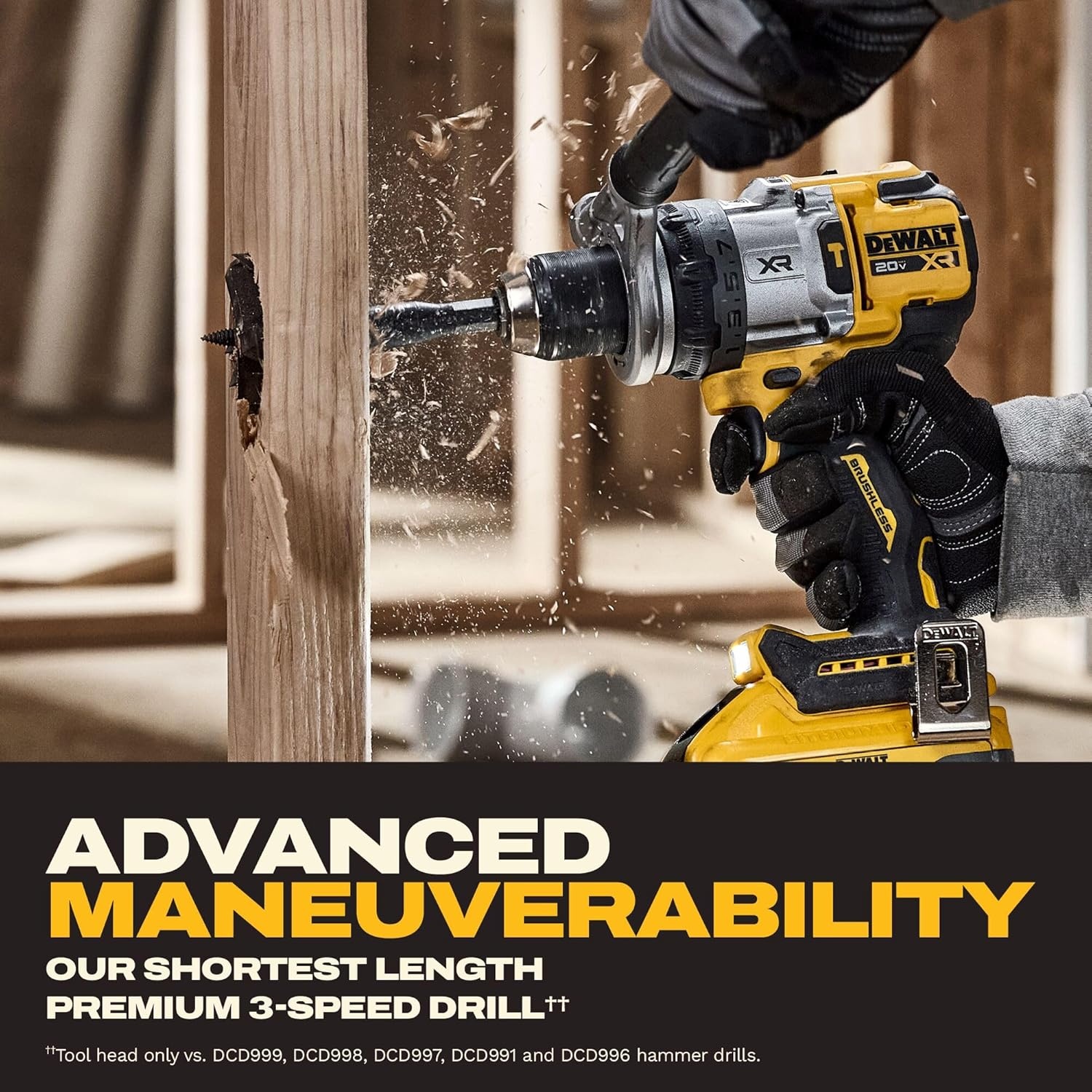 image:imageDEWALT 20V MAX XR Brushless Hammer Drill 12 In and High Torque 14 Impact Driver Combo with 2 x 4 Ah Batteries and 4 Amp Charger DCK2112QQ22 Tools Bag