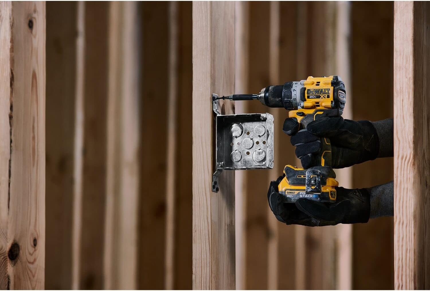 image:imageDEWALT 20V MAX XR Compact Cordless Drill and Impact Driver with Powerstack Batteries DCD800D1E1