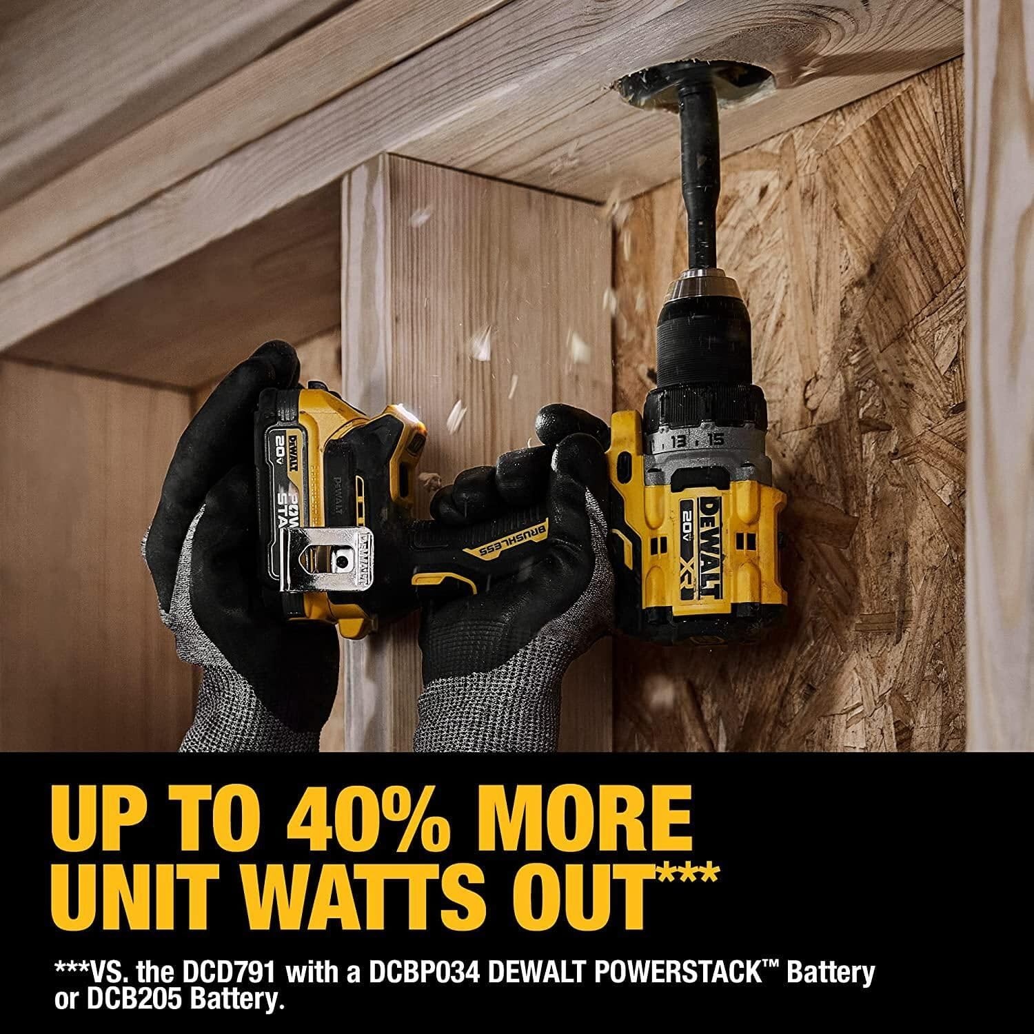 image:imageDEWALT 20V MAX XR Cordless DrillDriver Kit Brushless Compact with 2 Batteries and Charger DCD800D2 Compact 637 in Head Metal Ratcheting Chuck 2Speed Up to 2 000 Rpm Kit 220ah Batts and Charger 2 Batteries