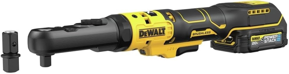 image:imageDEWALT 20V MAX XR Cordless Ratchet 38 and 12 Sealed Head Ratchet Bare Tool Only DCF510BKit with Battery