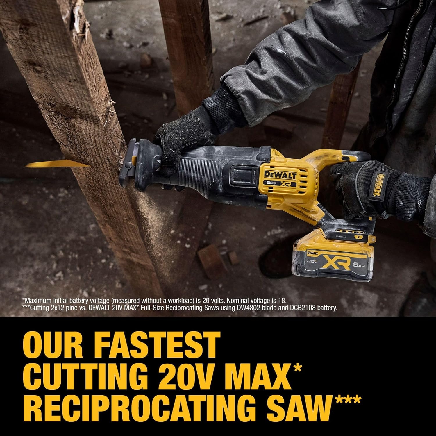 image:imageDEWALT 20V MAX XR Cordless Reciprocating Saw Kit XR POWERPACK with Battery and Charger Included DCS384WW1