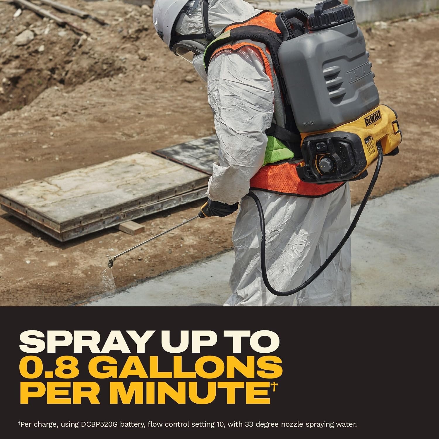 image:imageDEWALT 20V MAX XR High Capacity Concrete Chemical Sprayer Kit with OilResistant 5Ah Powerstack Battery and Charger DCCS1100GH1