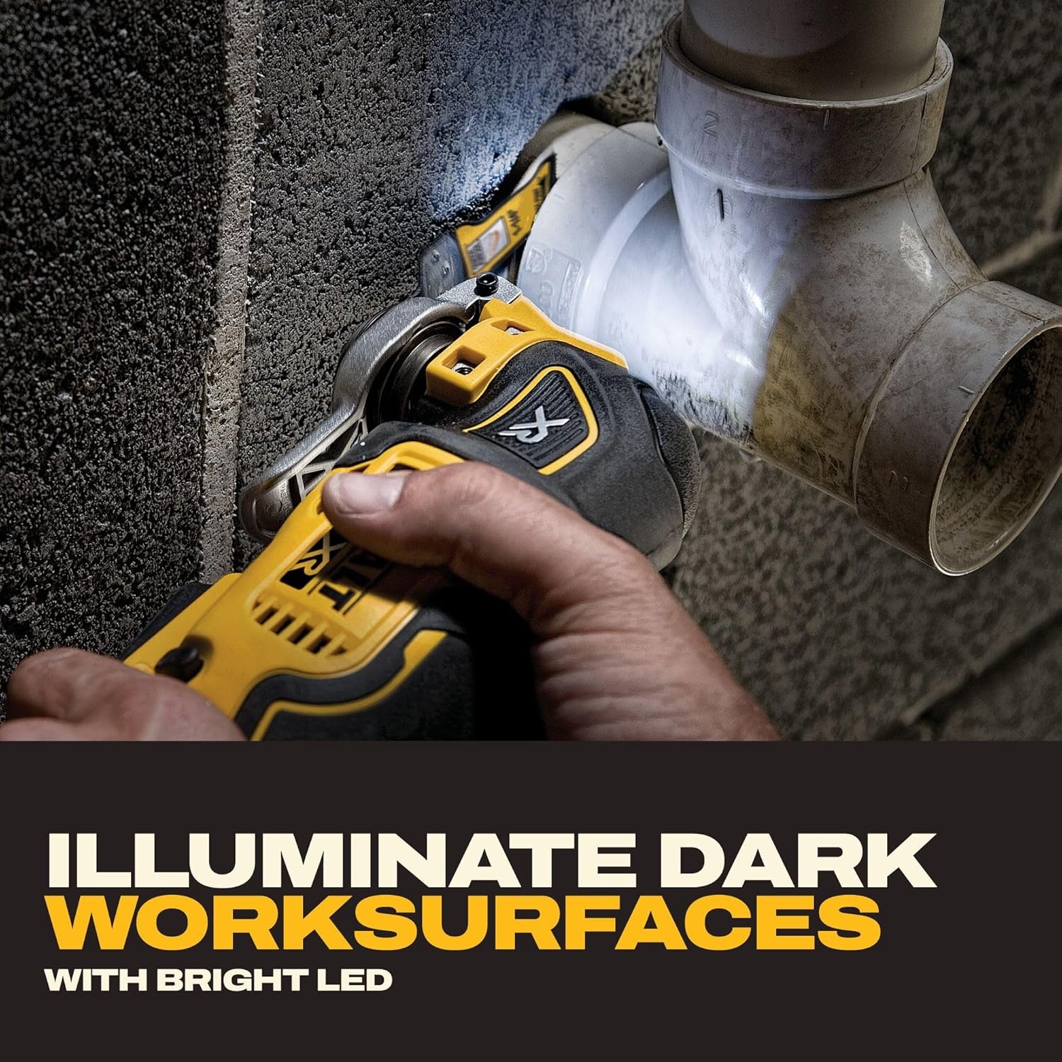 image:imageDEWALT 20V MAX XR Oscillating Tool Kit with Blades 3 Speed Cordless Brushless Multitool Up to 20000 OPM LED Light Battery and Charger Included DCS356C120V MAX XR