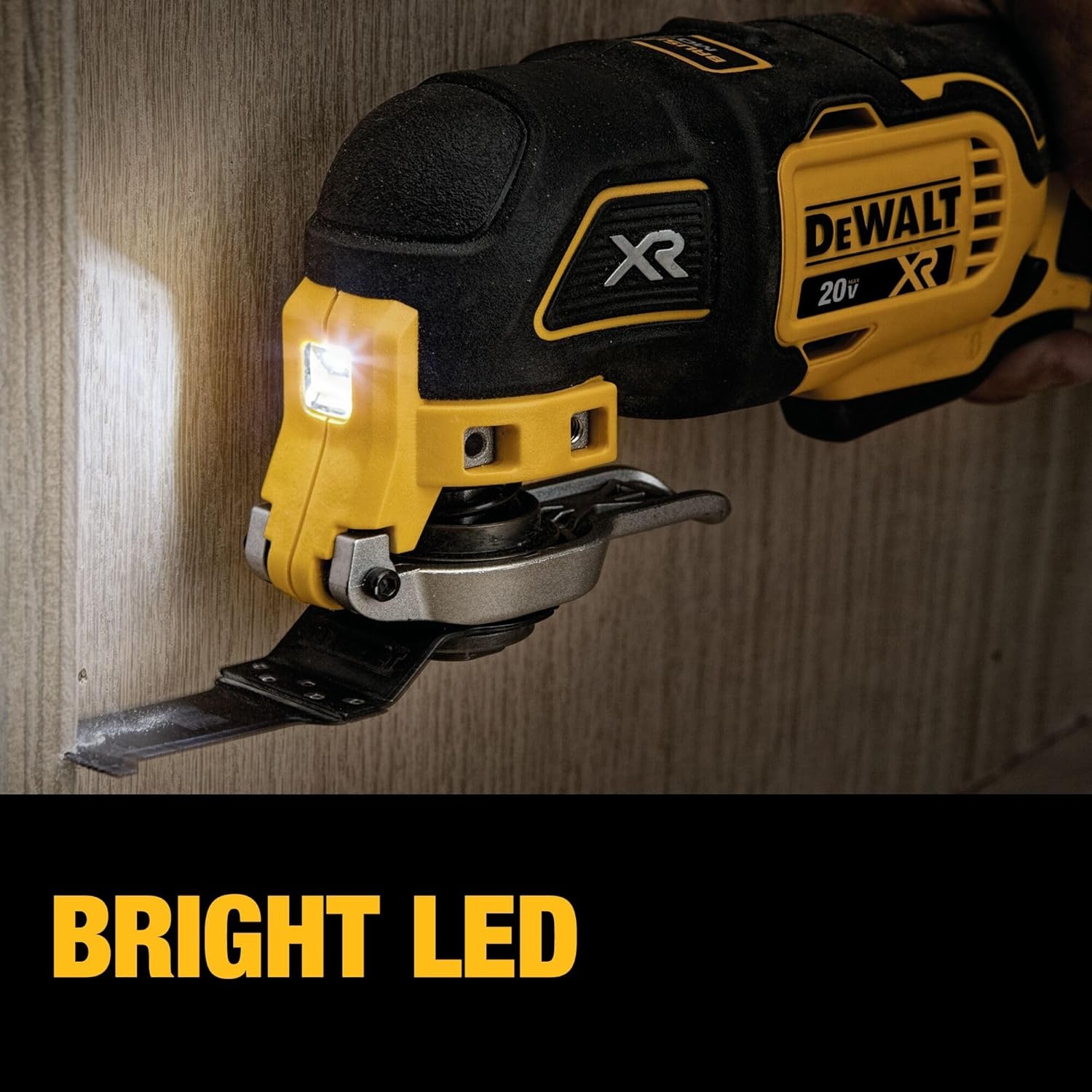image:imageDEWALT 20V MAX XR Oscillating Tool Kit with Blades 3 Speed Cordless Brushless Multitool Up to 20000 OPM LED Light Battery and Charger Included DCS356C120V MAX