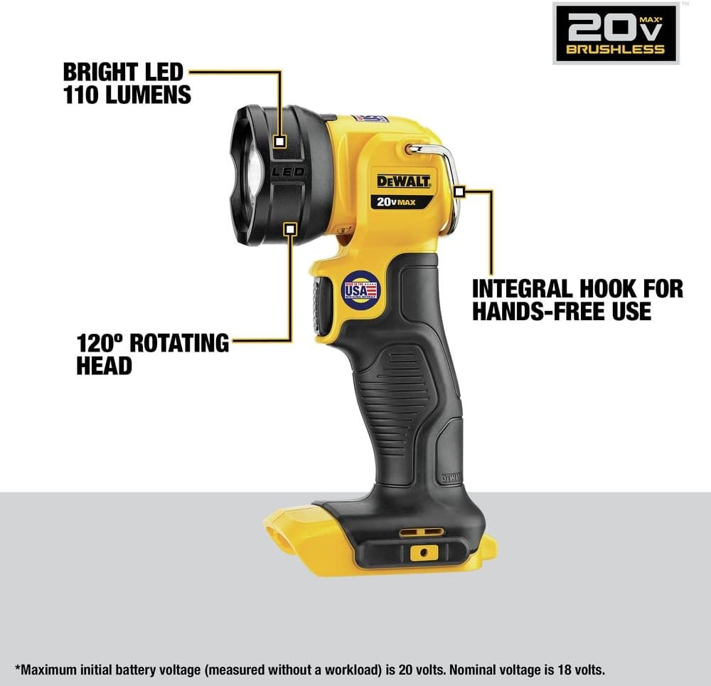 image:imageDEWALT 20V MAX XR Power Tools Combo Kit Hammer Drill Impact Driver Reciprocating Saw and Work Light 4TOOL DCK449P2