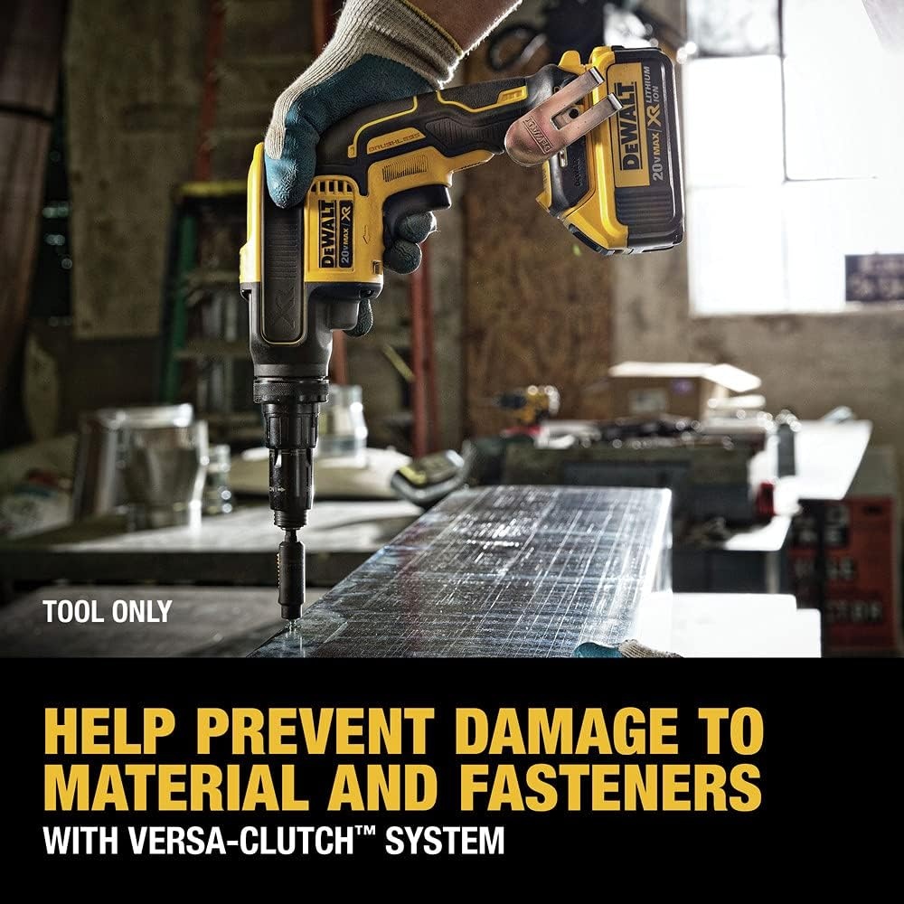 image:imageDEWALT 20V MAX XR Screw Gun VersaClutch Adjustable Torque Tool Only DCF622B Brushless Motor Up to 2 000 Rpm 14 Hex QuickChange Chuck LED Belt HookScrew Gun Only
