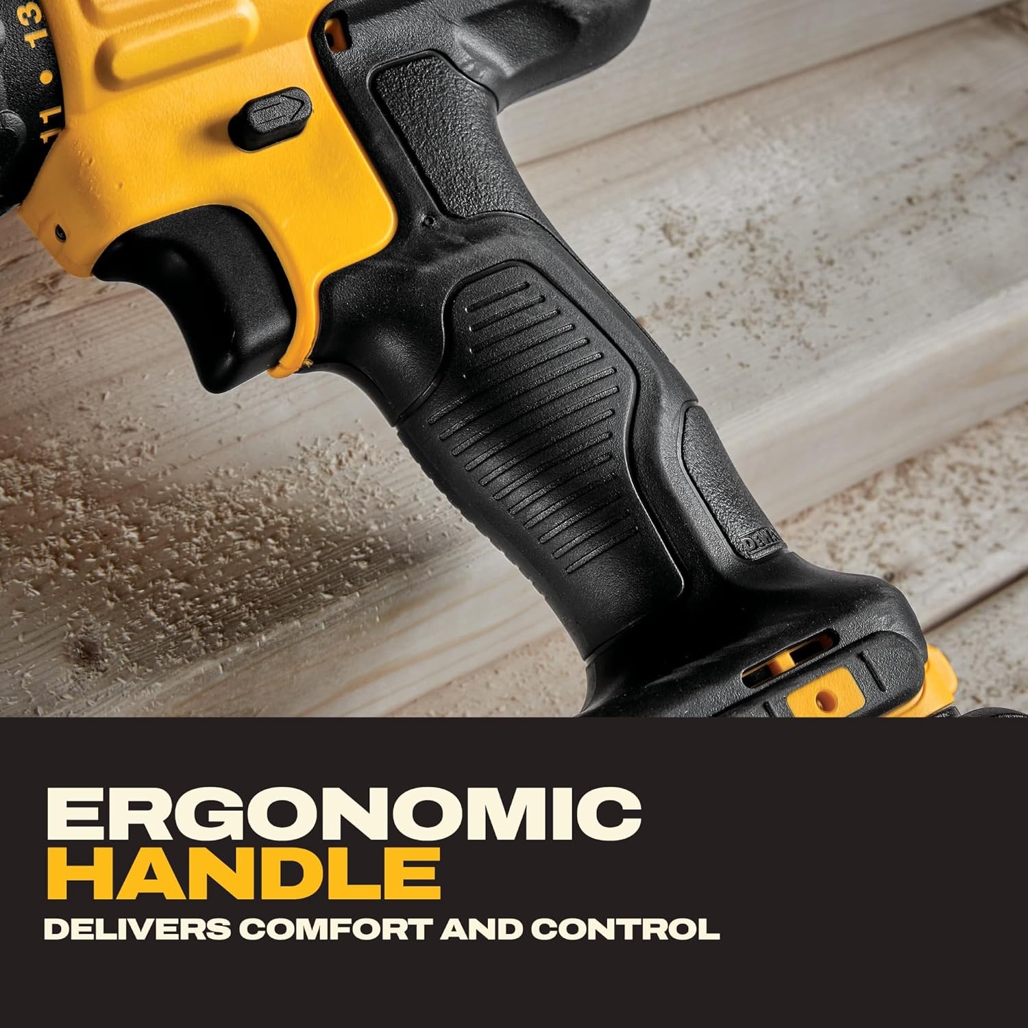 image:imageDEWALT 20V Max Cordless Drill Driver Set 2 Speed High Performance Motor Includes 2 XR 13Ah LiIon Batteries Charger and Contractor Bag DCD771C2Compact DrillDriver