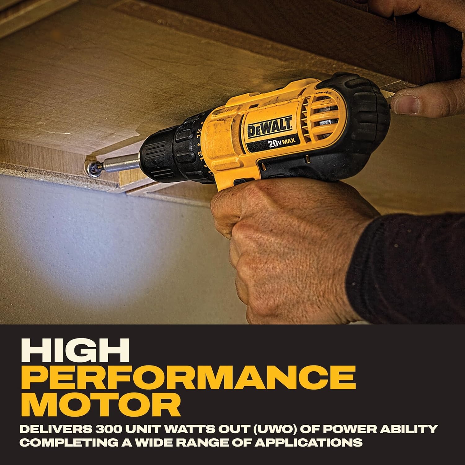 image:imageDEWALT 20V Max Cordless Drill Driver Set 2 Speed High Performance Motor Includes 2 XR 13Ah LiIon Batteries Charger and Contractor Bag DCD771C2Compact DrillDriver