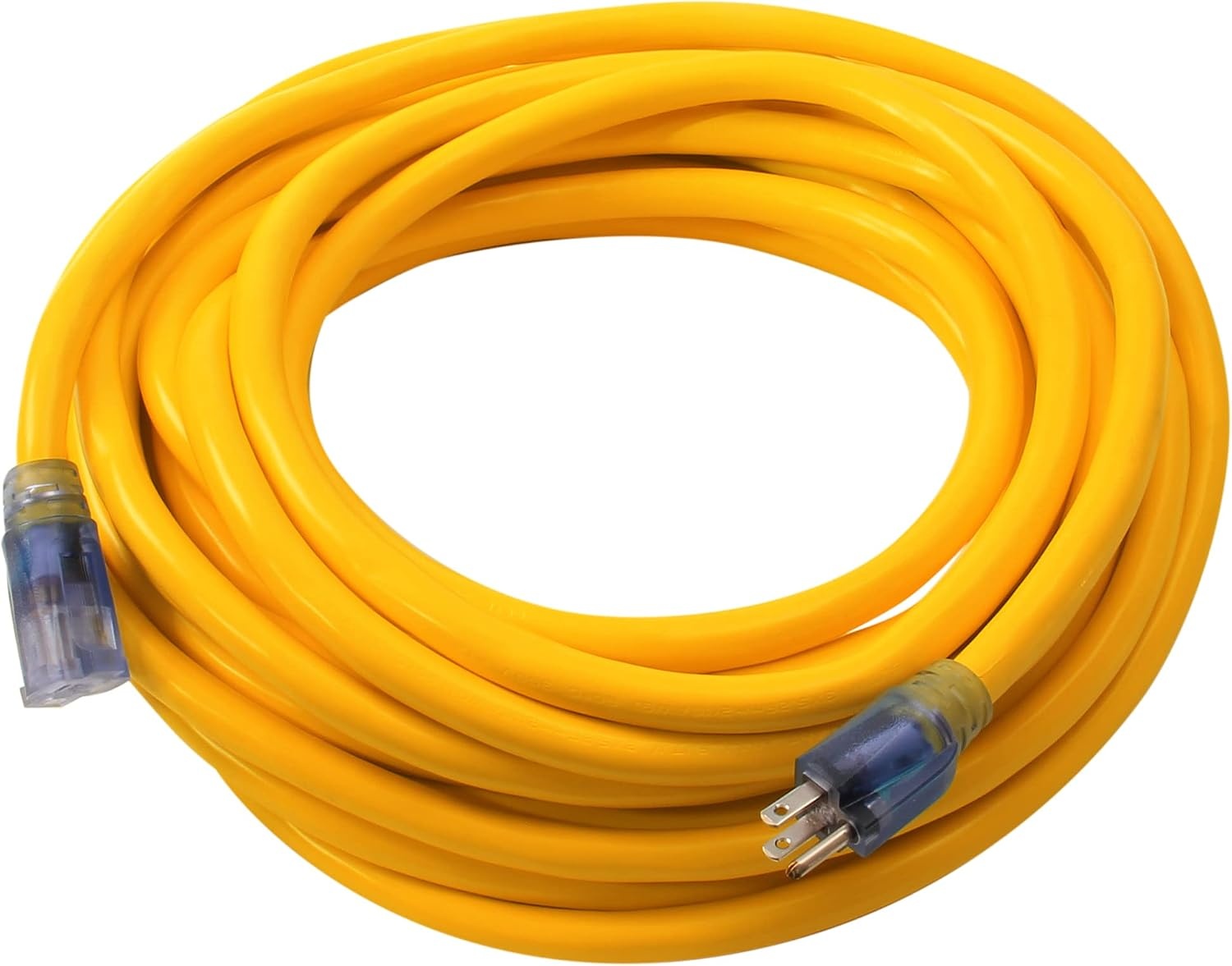 image:imageDEWALT 50 Foot 123 SJTW Lighted Extension Cord Heavy Duty Outdoor Waterproof Weatherproof Heat amp Corrosion Resistant Industrial Strength Light Up Prong Outlet Plug Power CordYellow