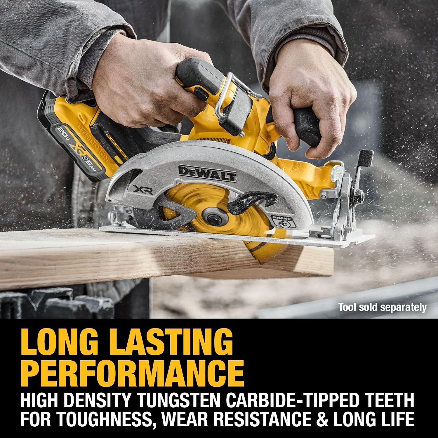 image:imageDEWALT 612 in 24T Circular Saw Blade Smooth Cutting Superior Tracking and Durability DWA261224