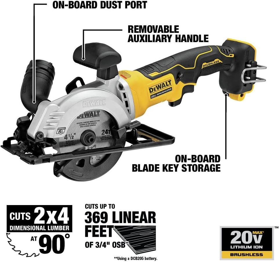 image:imageDEWALT ATOMIC 20V MAX Circular Saw 412Inch Tool Only DCS571B