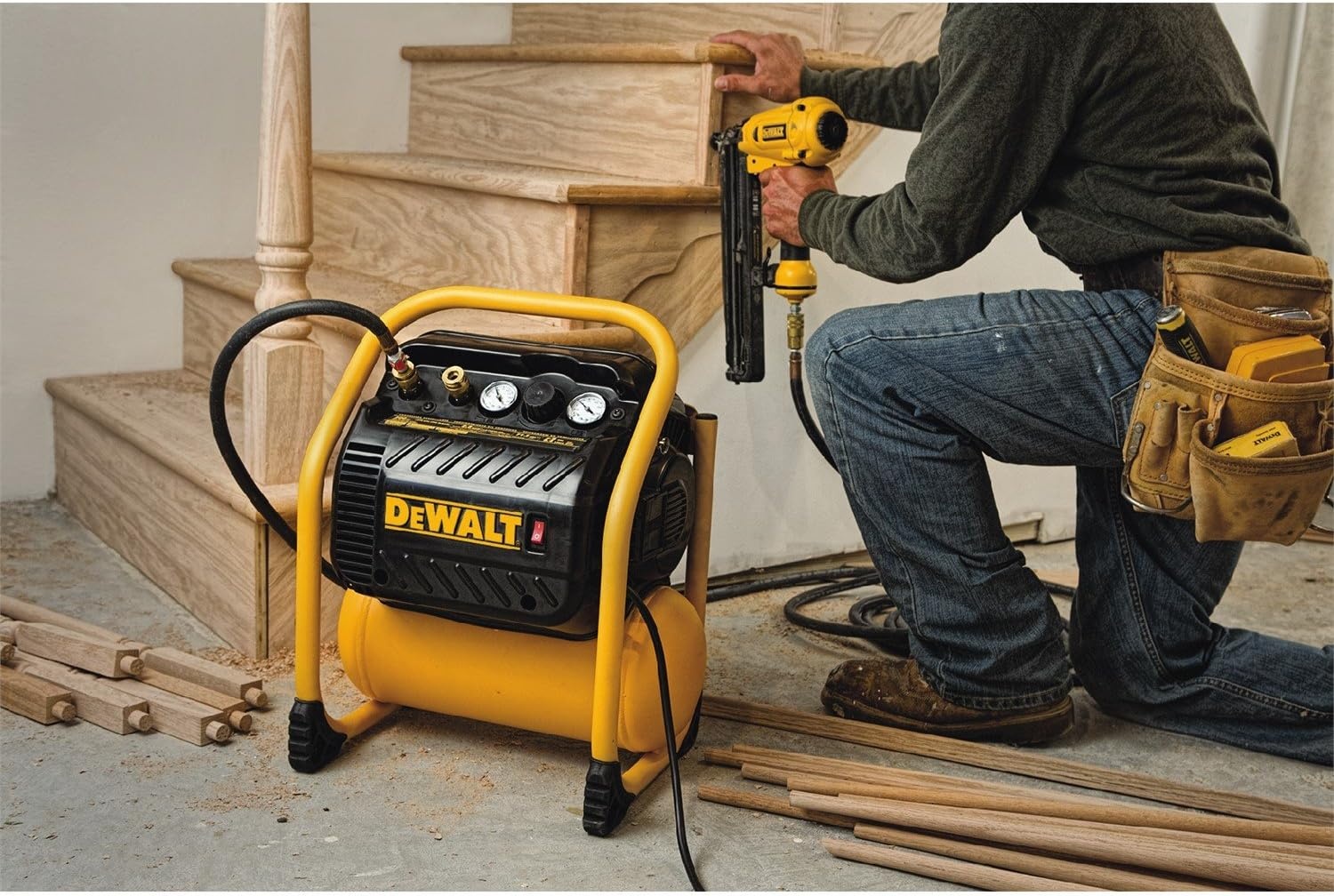image:imageDEWALT Air Compressor for Trim 200PSI Max Quiet Operation DWFP55130