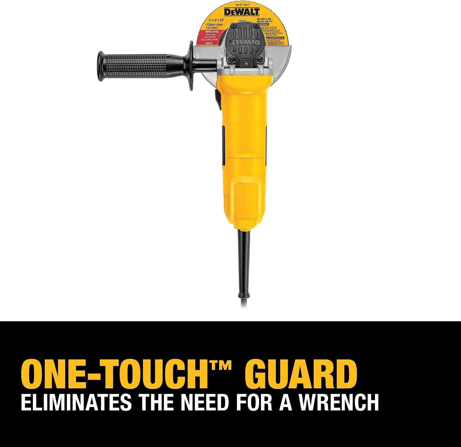 image:imageDEWALT Angle Grinder OneTouch Guard 412 Inch DWE4011Angle Grinder Only