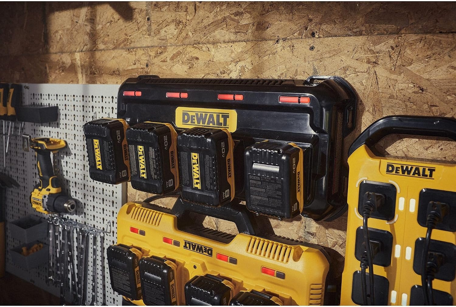 image:imageDEWALT Battery Charger 12V MAX 20V MAX FLEXVOLT 20V60V MAX 4 Amp Fast Charger Multiport Simultaneous Charging Station DCB1404
