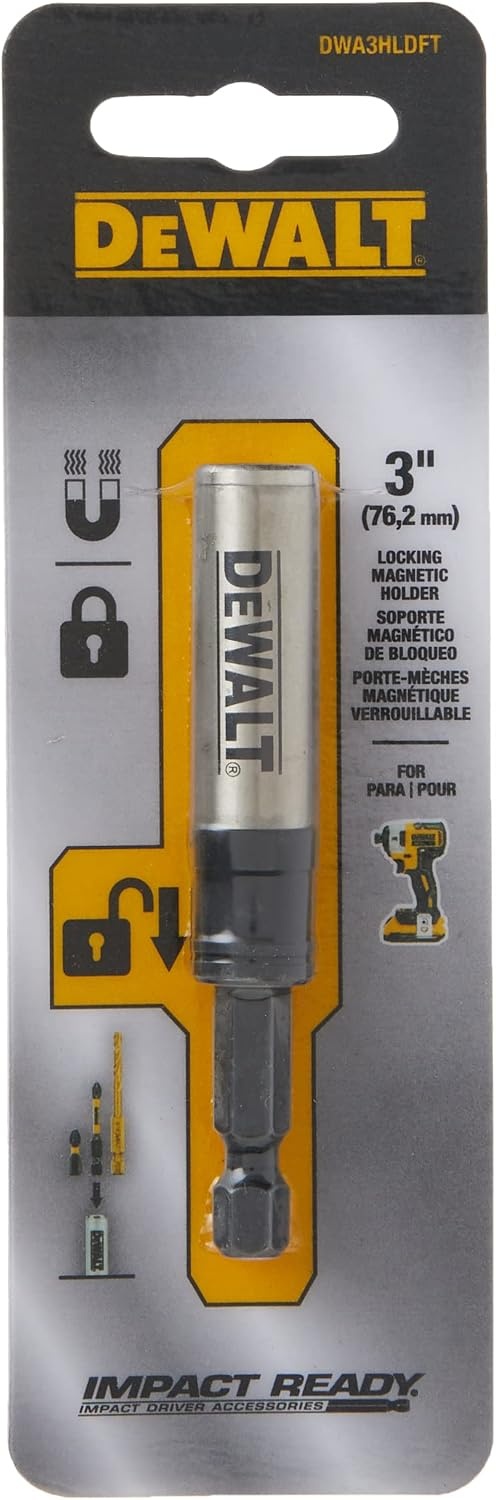 image:imageDEWALT Bit Holder 3in1 Impact Ready DWA3HLDFT1 Count Pack of 2