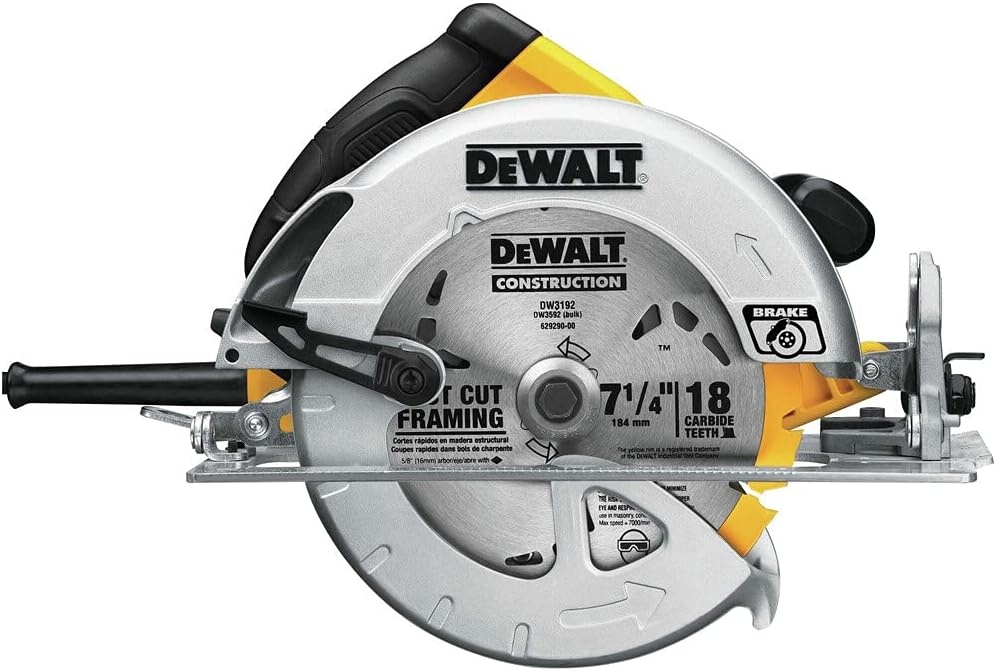 image:imageDEWALT Circular Saw 714 inch Pivoting with up to 57 Degree Bevel Corded DWE575SBCircular Saw Only