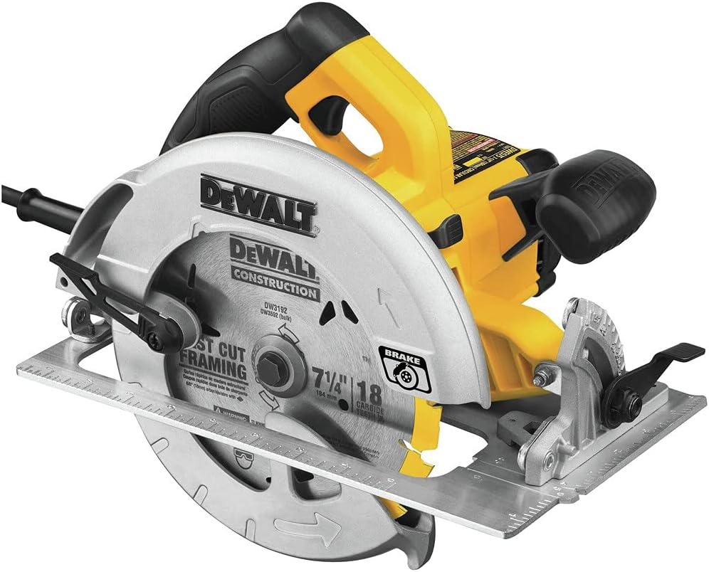 image:imageDEWALT Circular Saw 714 inch Pivoting with up to 57 Degree Bevel Corded DWE575SBCircular Saw Only