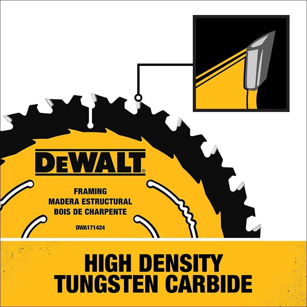 image:imageDEWALT Circular Saw Blade 7 14 Inch 24 Tooth Wood Cutting DWA171424One Size Pack of 2