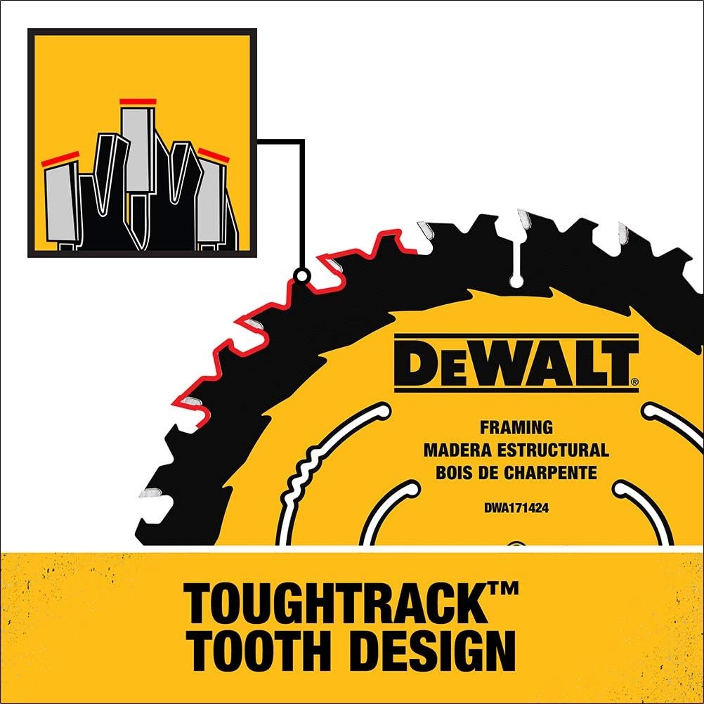 image:imageDEWALT Circular Saw Blade 7 14 Inch 24 Tooth Wood Cutting DWA171424One Size Pack of 2