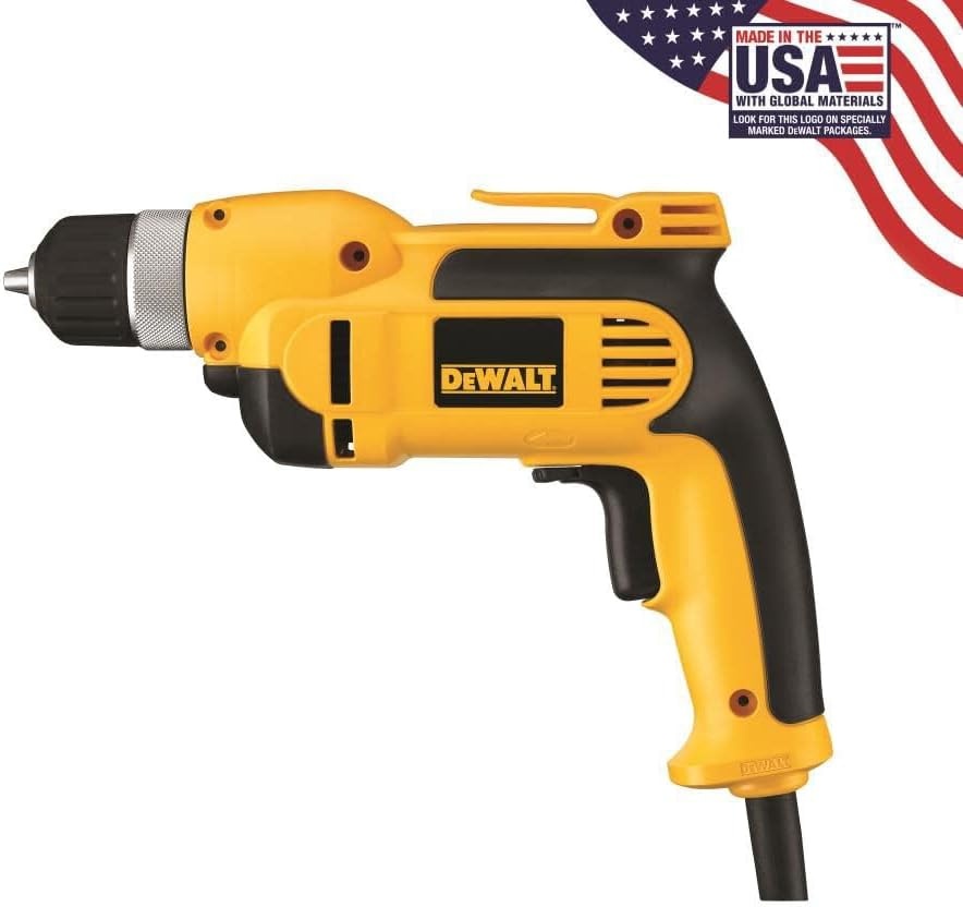 image:imageDEWALT Corded Drill 70Amp 38Inch Pistol Grip DWD110K YellowDrill Kit Only