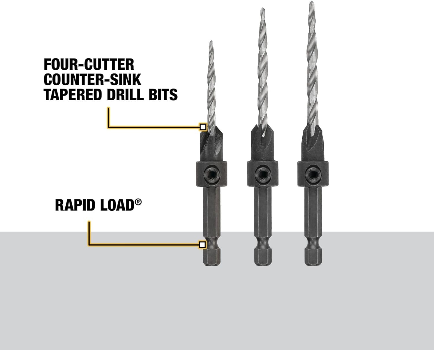 image:imageDEWALT Countersink Drill Bit Set 6 8 10 3Piece DW2535