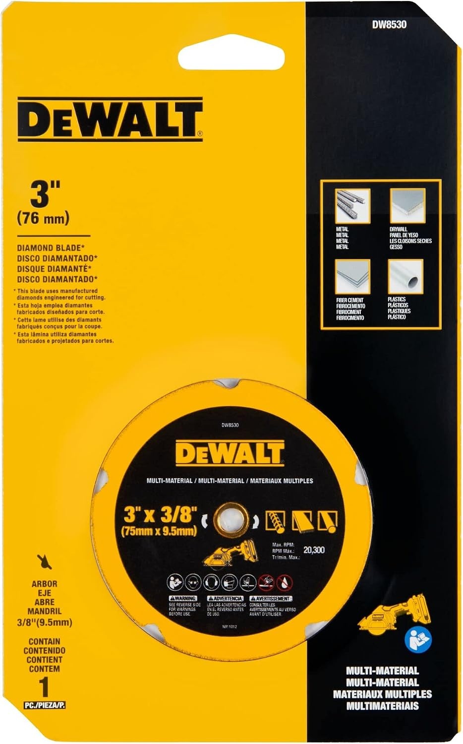 image:imageDEWALT Cut Off Wheel 3 with Fine Finish Ultra Sharp Carbide DW8530