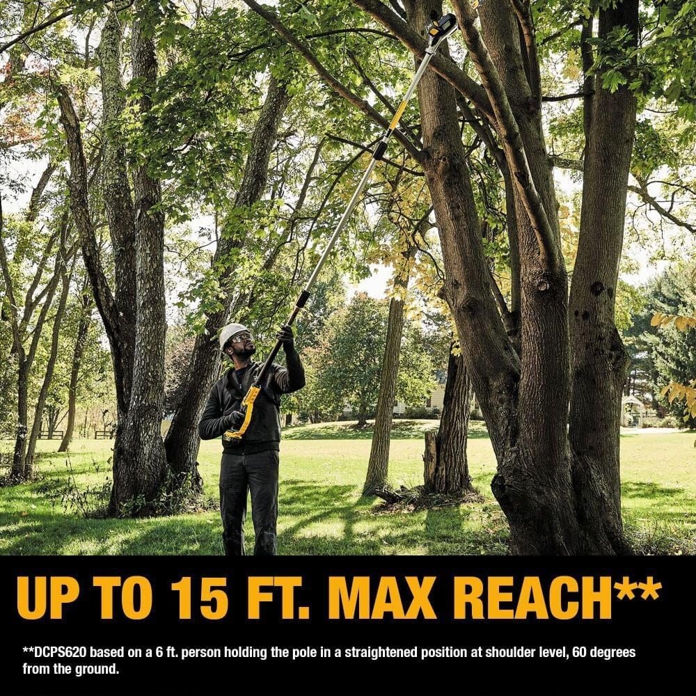 image:imageDEWALT DCKO86M1 20V MAX Cordless Pole Saw and Pole Hedge Trimmer Combo Kit