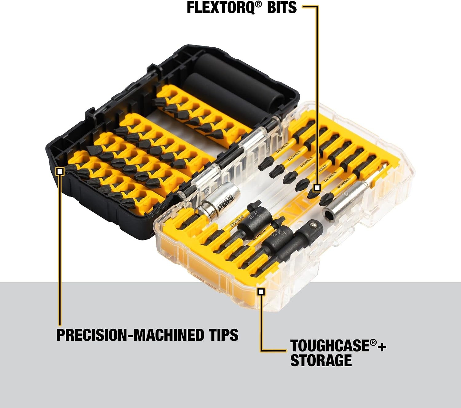 image:imageDEWALT DWA2NGFT40IR Impact Ready Flextorq 40Piece Steel Screwdriver Bit Set