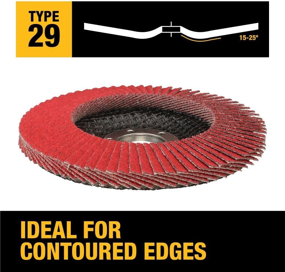 image:imageDEWALT DWA8280H 40G T29 XP Ceramic Flap Disc 412 x 5860G 78Inch Hub