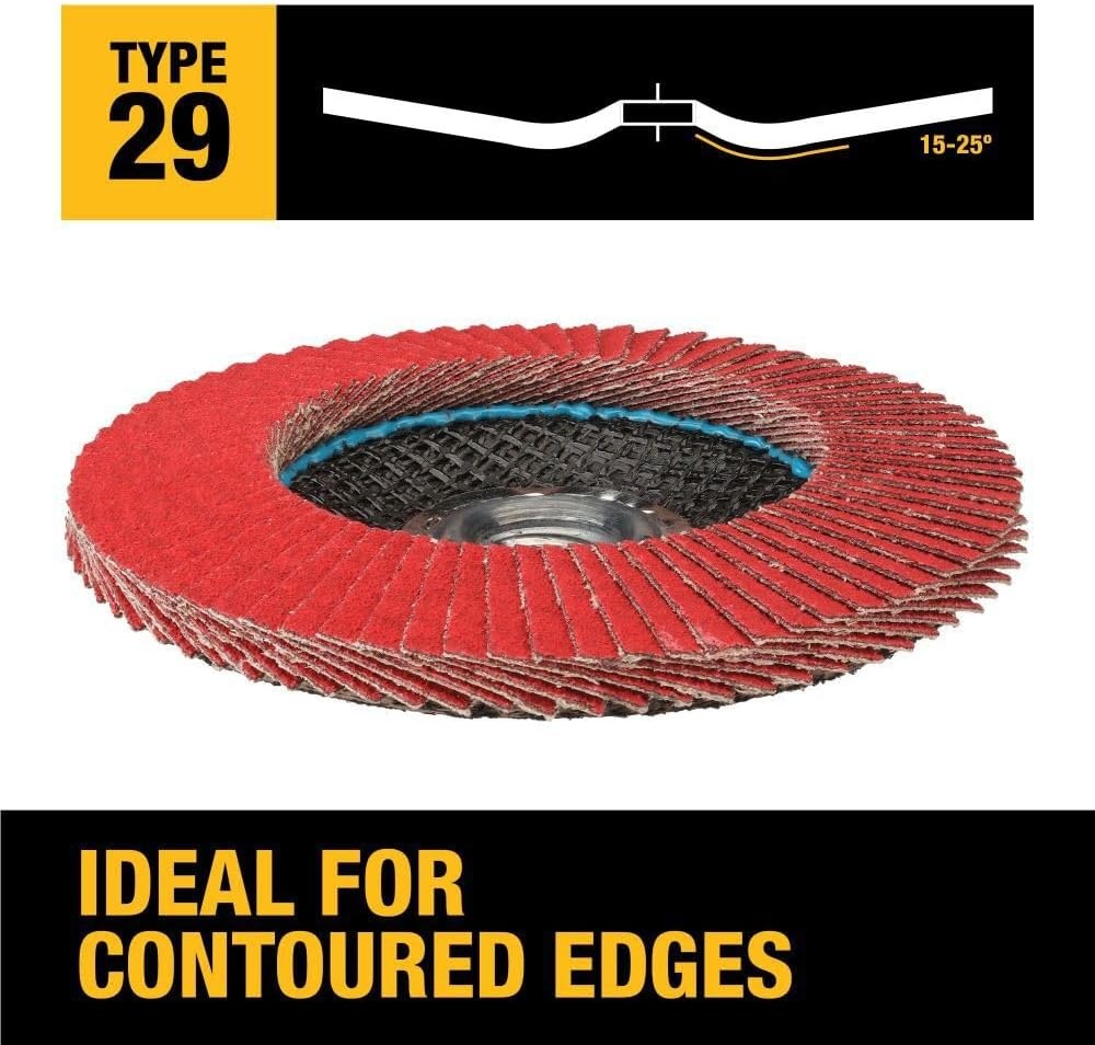 image:imageDEWALT DWA8280H 40G T29 XP Ceramic Flap Disc 412 x 5880G 58Inch Hub