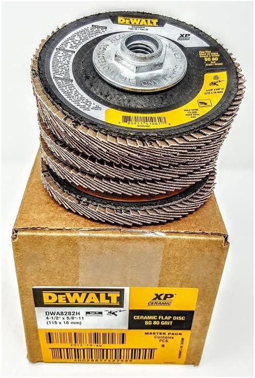 image:imageDEWALT DWA8280H 40G T29 XP Ceramic Flap Disc 412 x 5880G 58Inch Hub