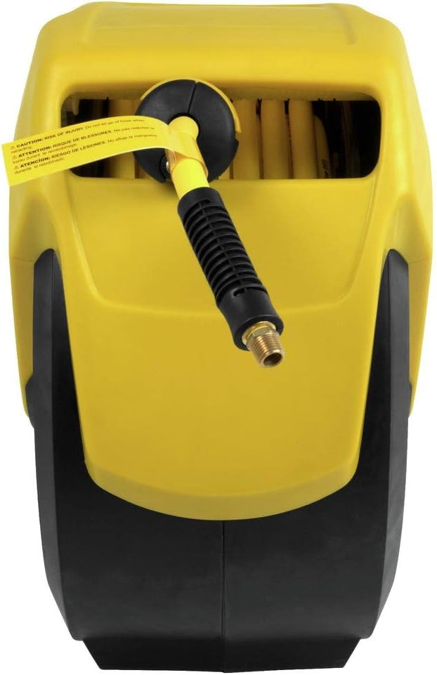 image:imageDEWALT DXCM0240345 Hose Reel Automatic Retraction Enclosed Air Hose Reel Yellow