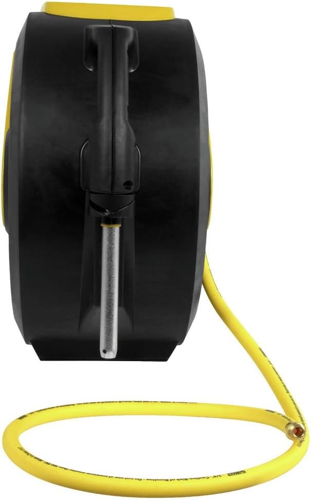 image:imageDEWALT DXCM0240345 Hose Reel Automatic Retraction Enclosed Air Hose Reel Yellow