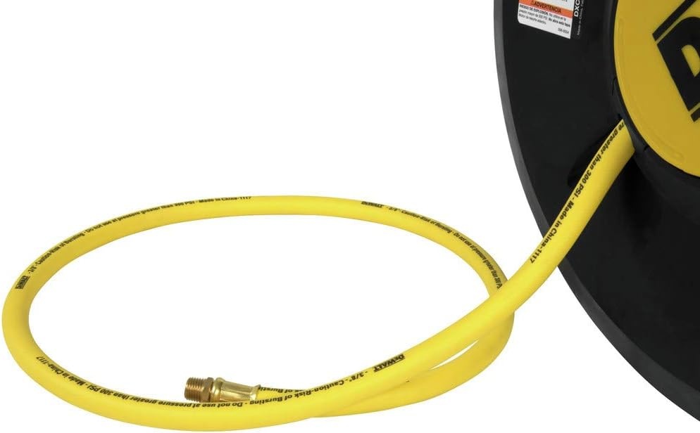 image:imageDEWALT DXCM0240345 Hose Reel Automatic Retraction Enclosed Air Hose Reel Yellow