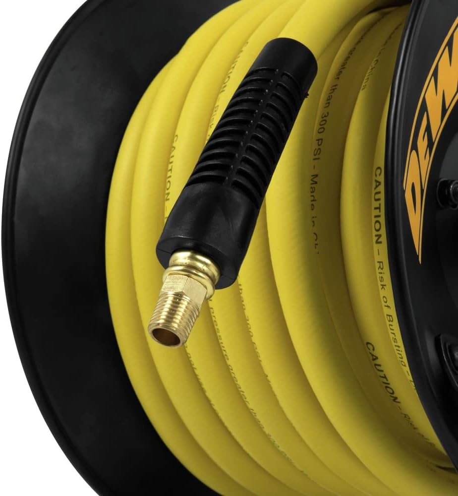 image:imageDEWALT DXCM0240348 38 x 50 Manual Hose Reel with Rubber Hose Yellow
