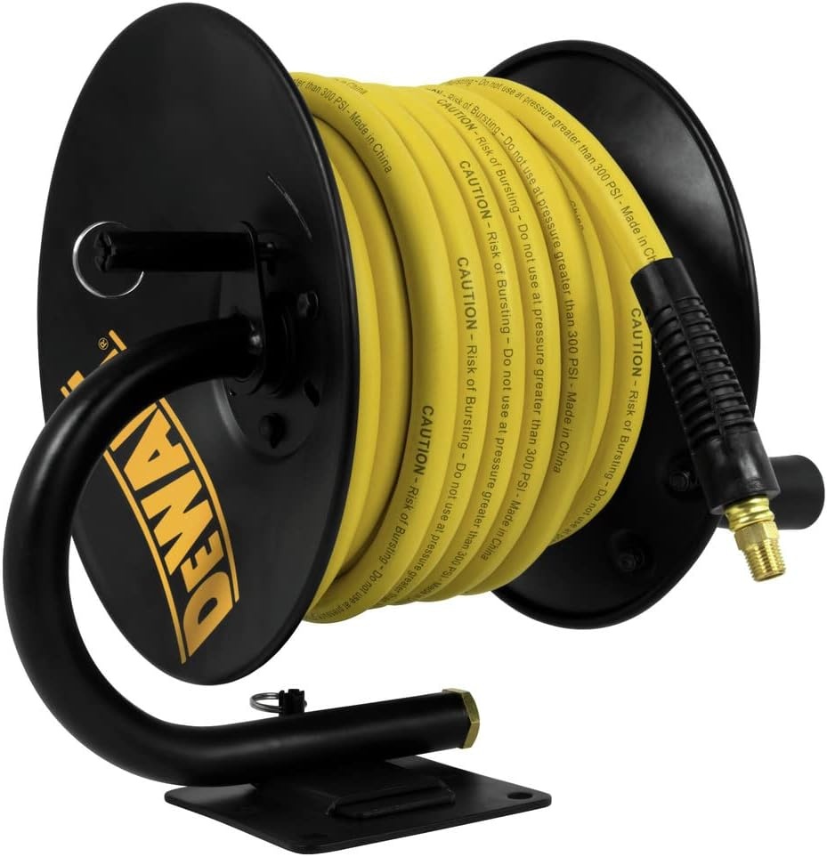 image:imageDEWALT DXCM0240348 38 x 50 Manual Hose Reel with Rubber Hose Yellow